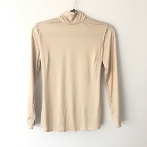 Tracy Reese Silk Turtleneck Blouse Creme Brûlée